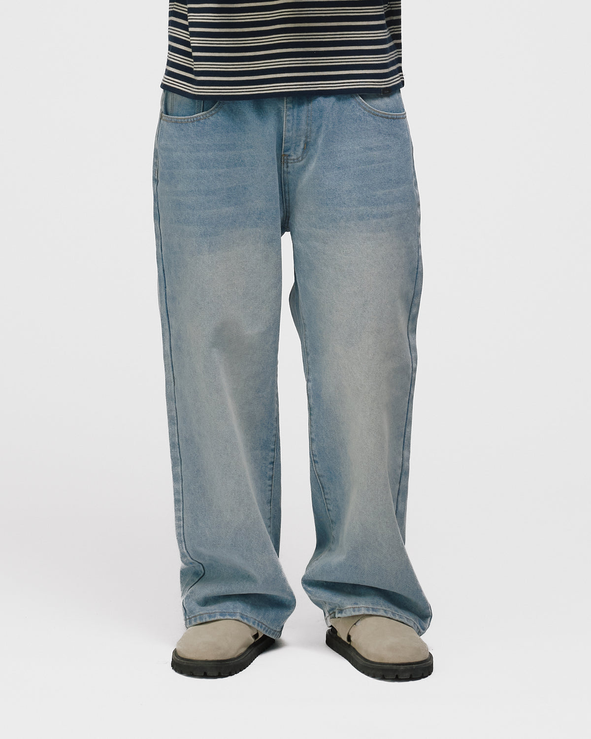 Baggy Denim Pants - Light Blue