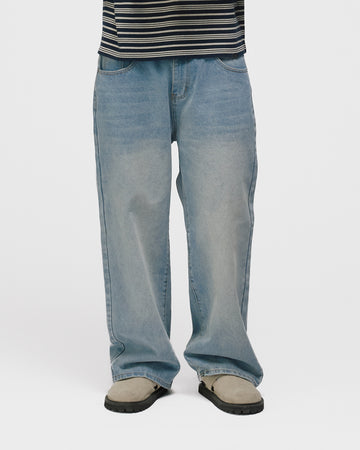 Baggy Denim Pants - Light Blue