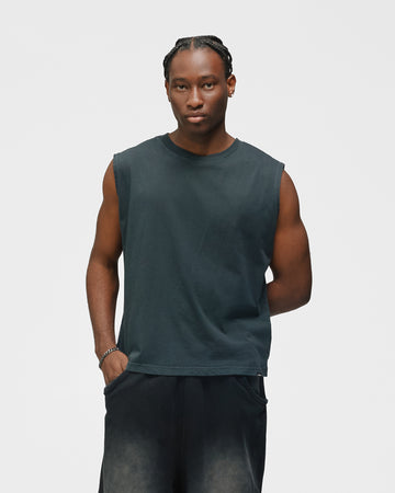 Cropped Tank Top - Washed Black