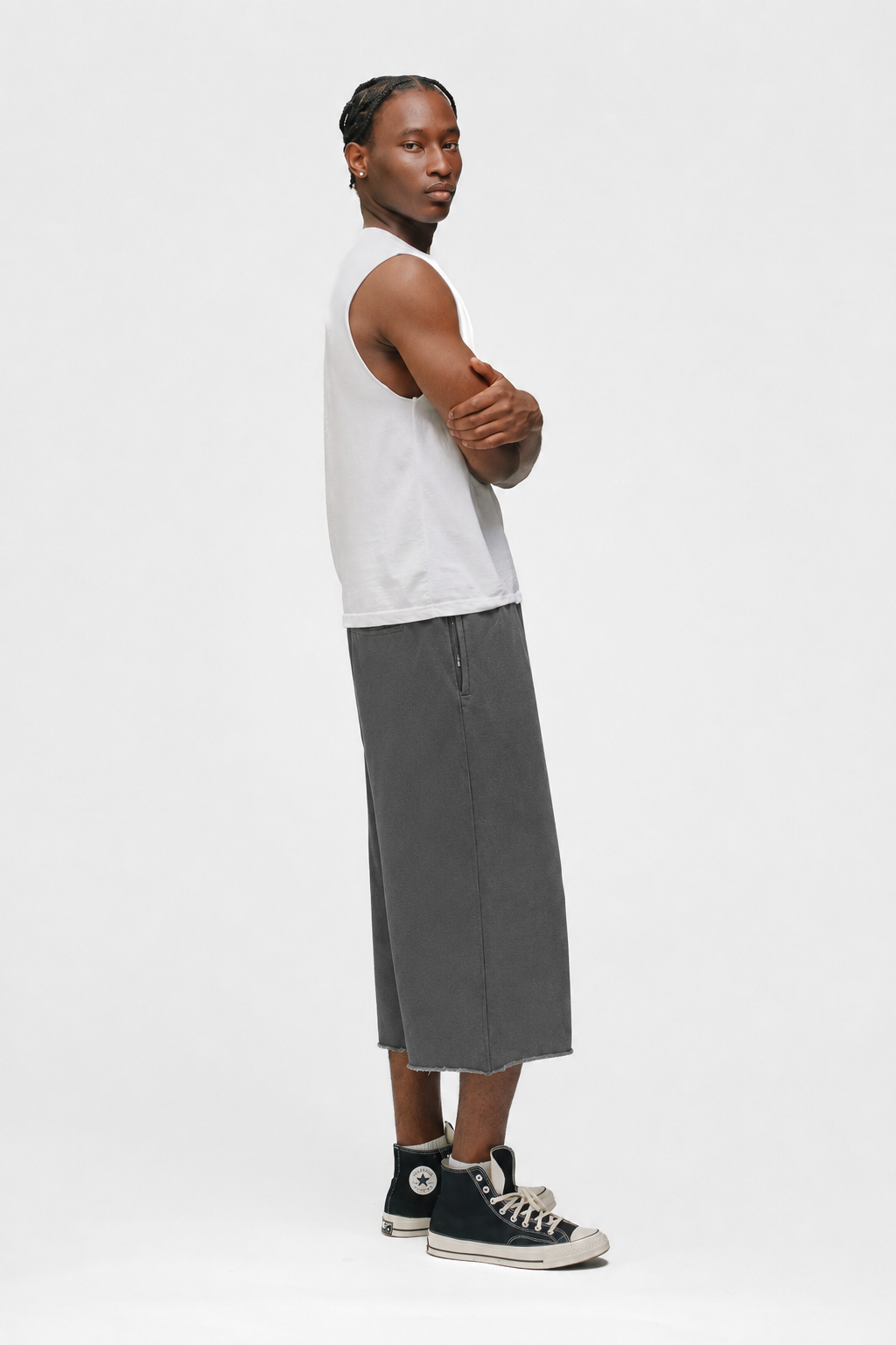 Capri Sweatshorts - Vintage Grey
