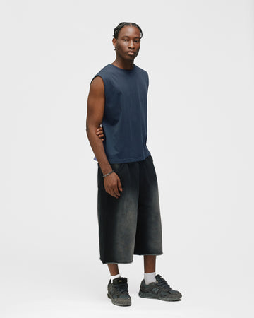 Cropped Tank Top - Washed Navy