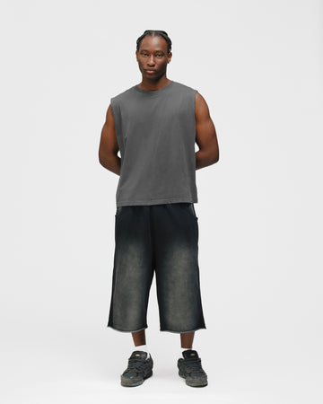 Cropped Tank Top - Washed Grey