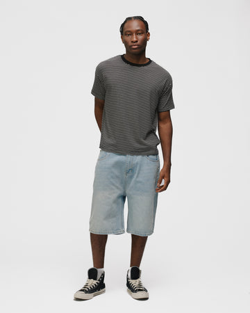 Baggy Denim Shorts - Light Blue