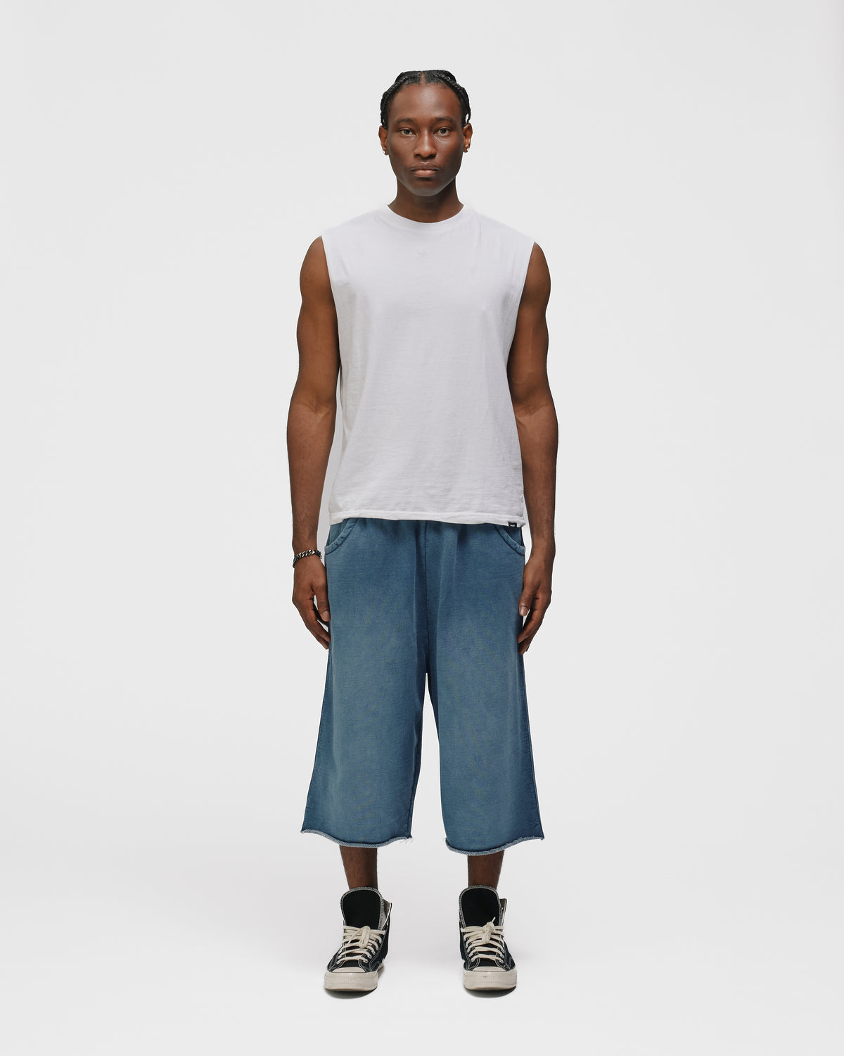 Cropped Tank Top - Washed White