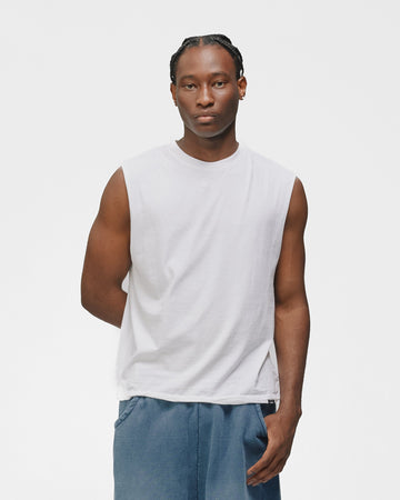 Cropped Tank Top - Washed White