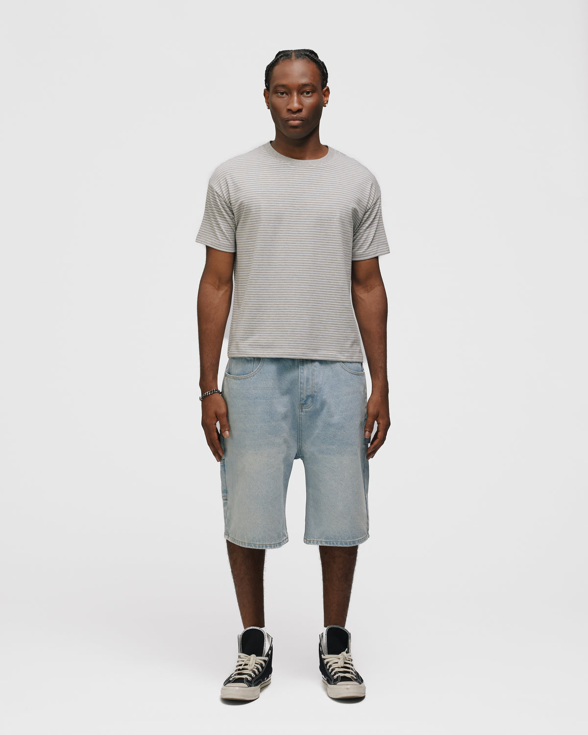 Striped T-Shirt - Grey