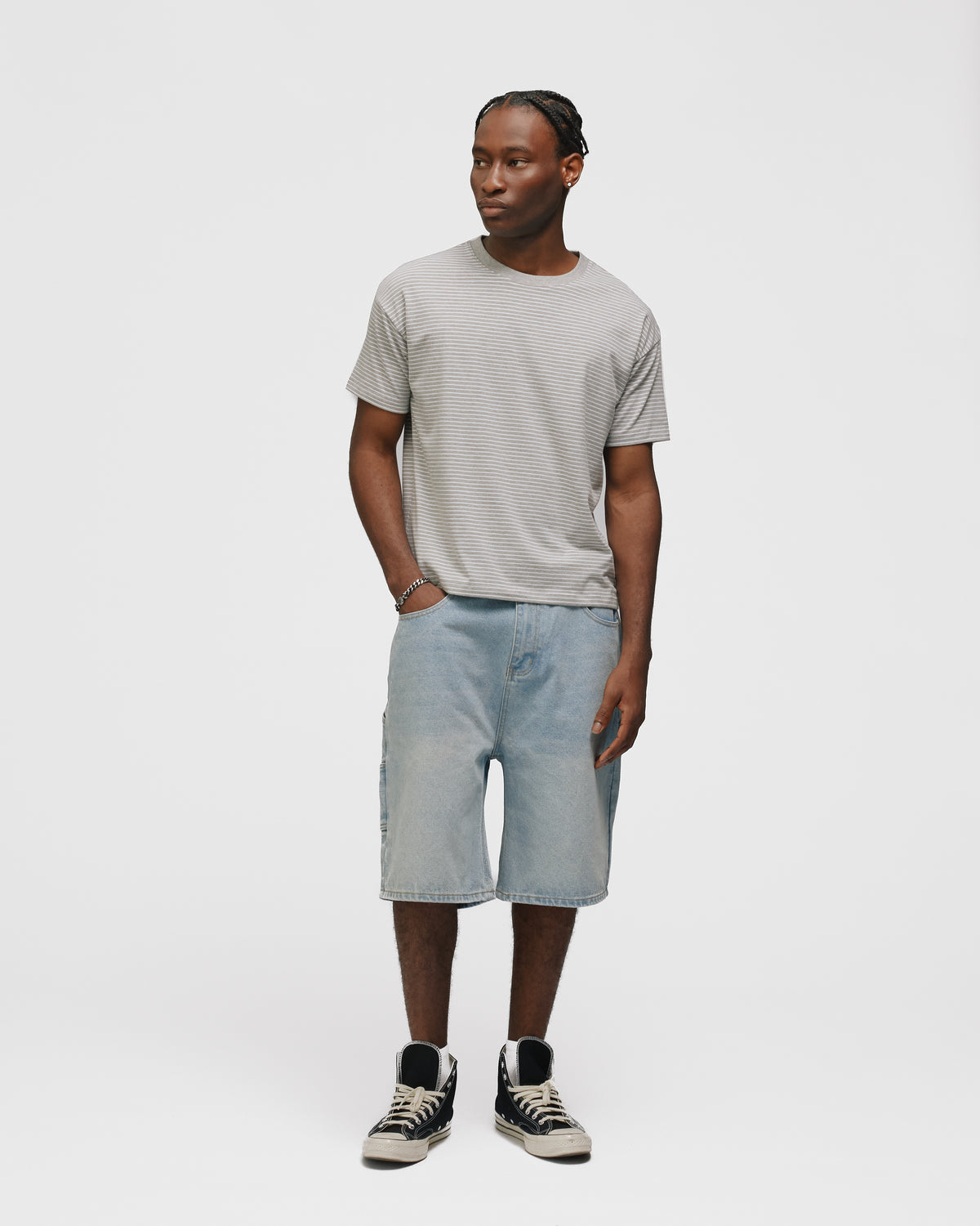 Striped T-Shirt - Grey