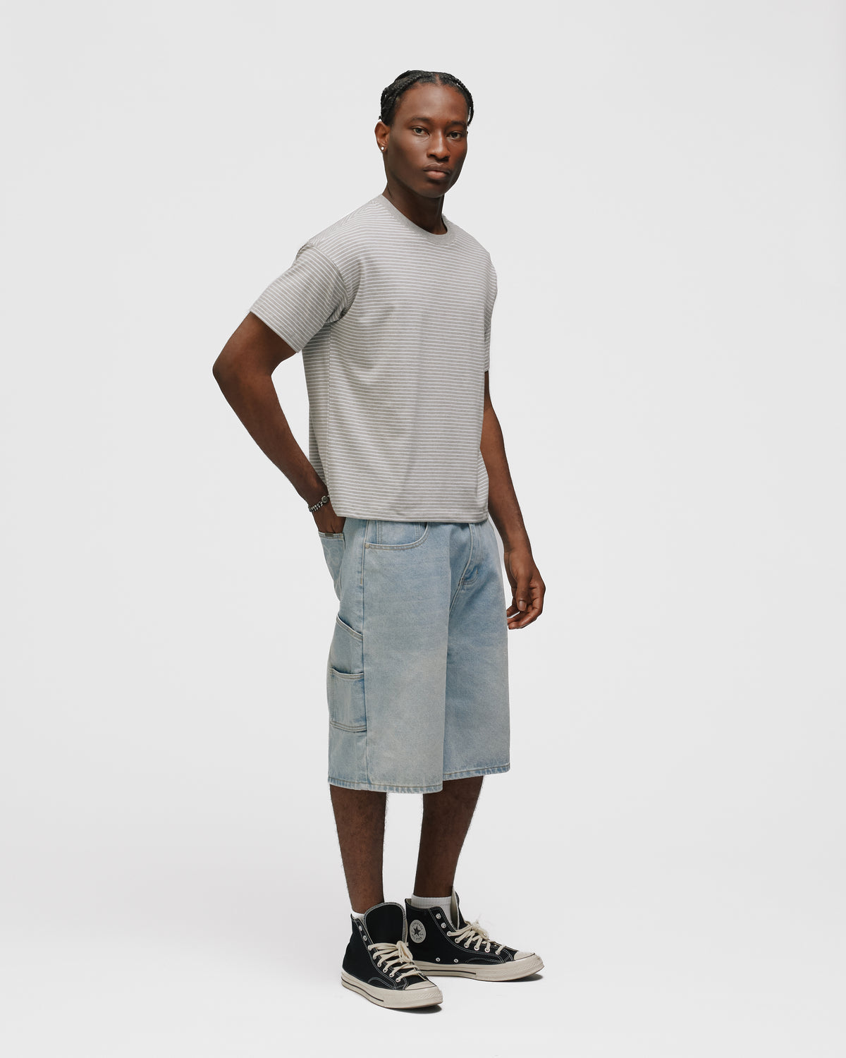 Striped T-Shirt - Grey