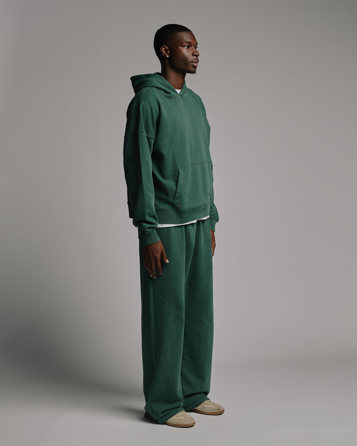 Cropped Hoodie - Vintage Green