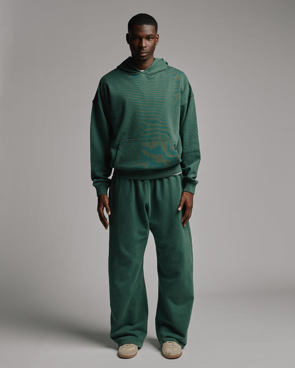 Drop Shoulder Hoodie - Vintage Green