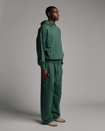 Drop Shoulder Hoodie - Vintage Green