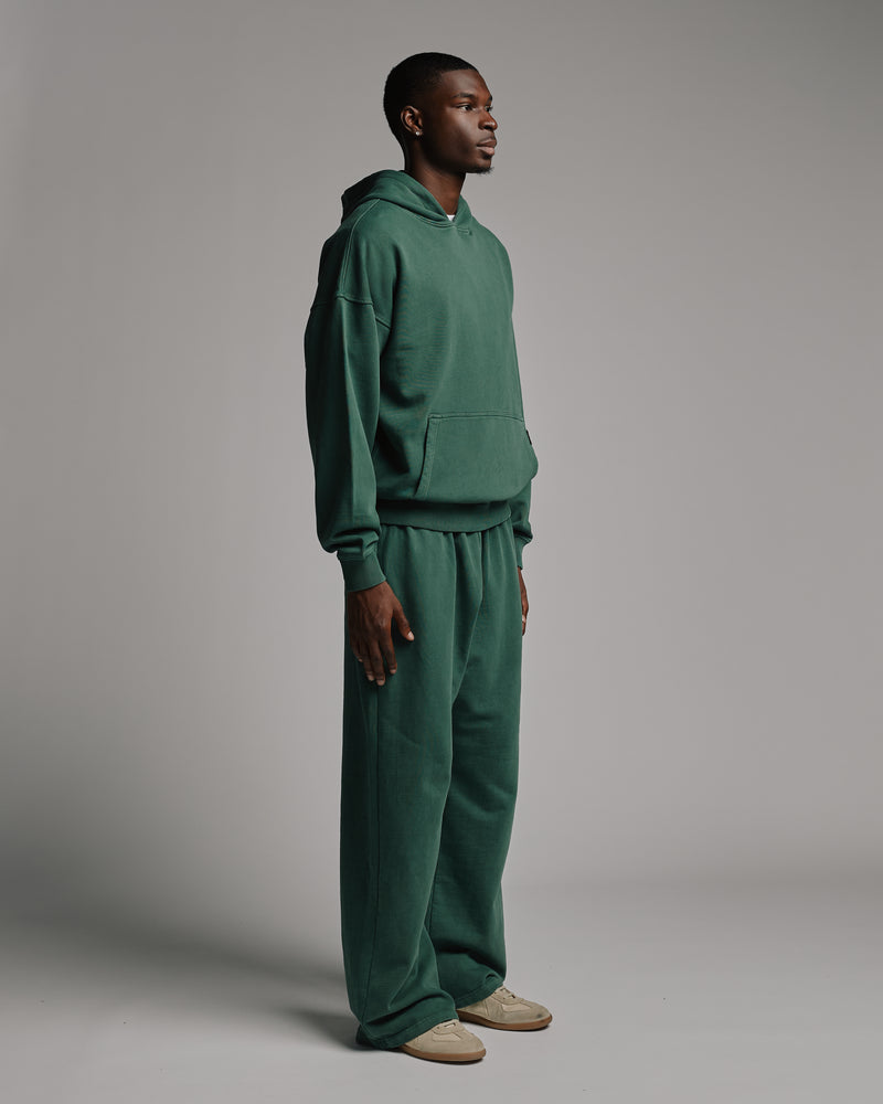 Drop Shoulder Hoodie - Vintage Green