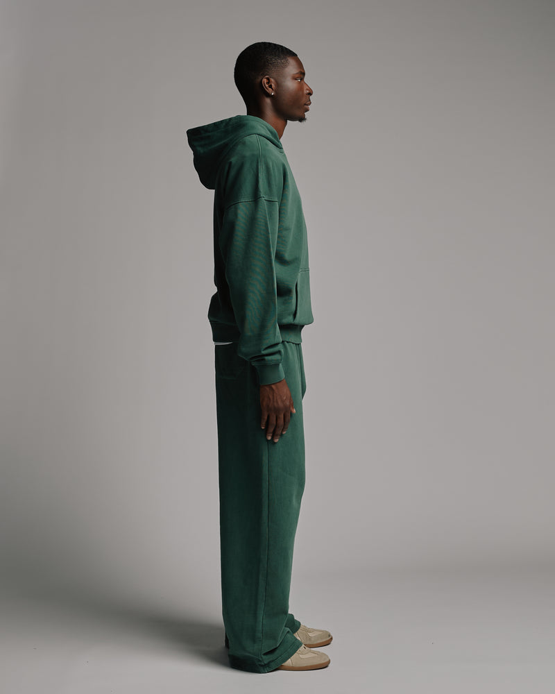 Drop Shoulder Hoodie - Vintage Green