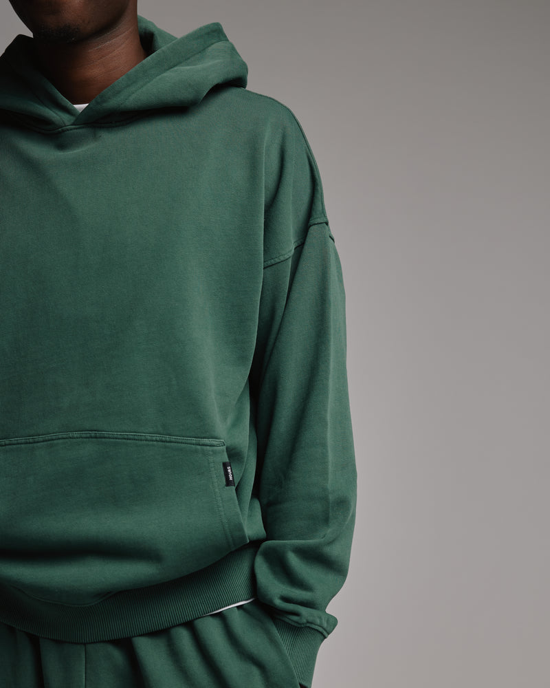 Drop Shoulder Hoodie - Vintage Green