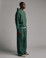 Thermal Lined Zip Hoodie - Vintage Green