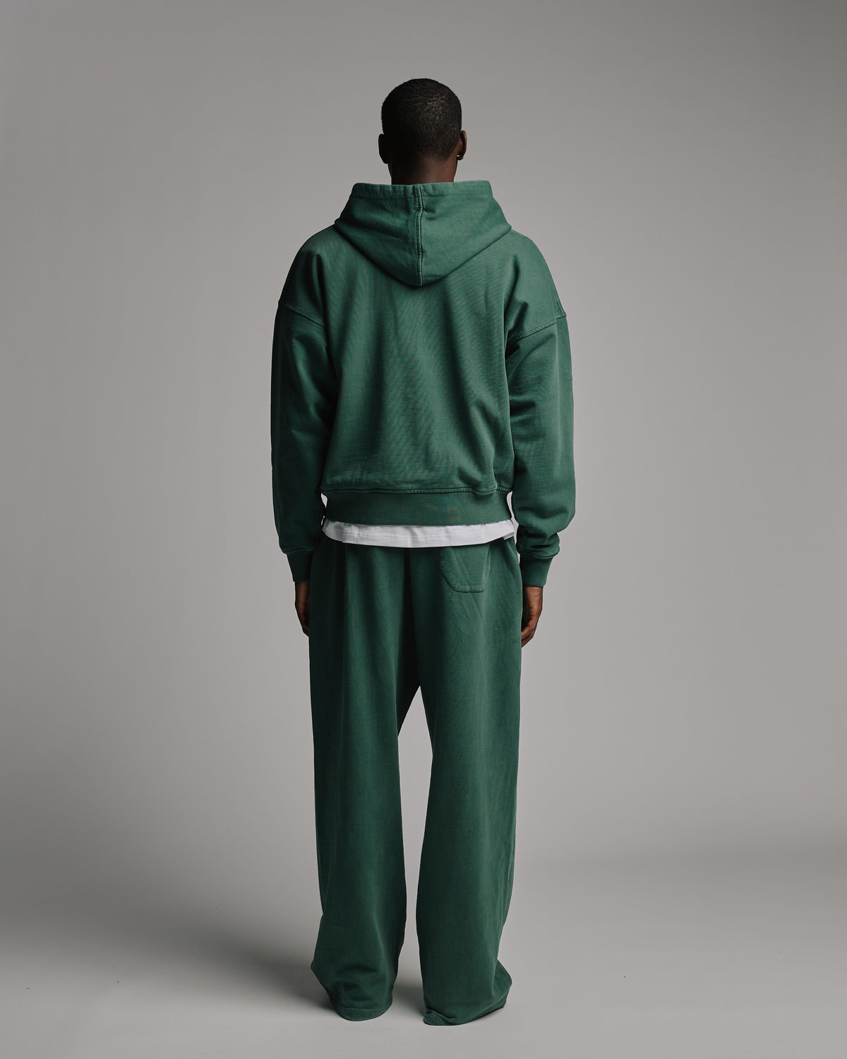 Thermal Lined Zip Hoodie - Vintage Green