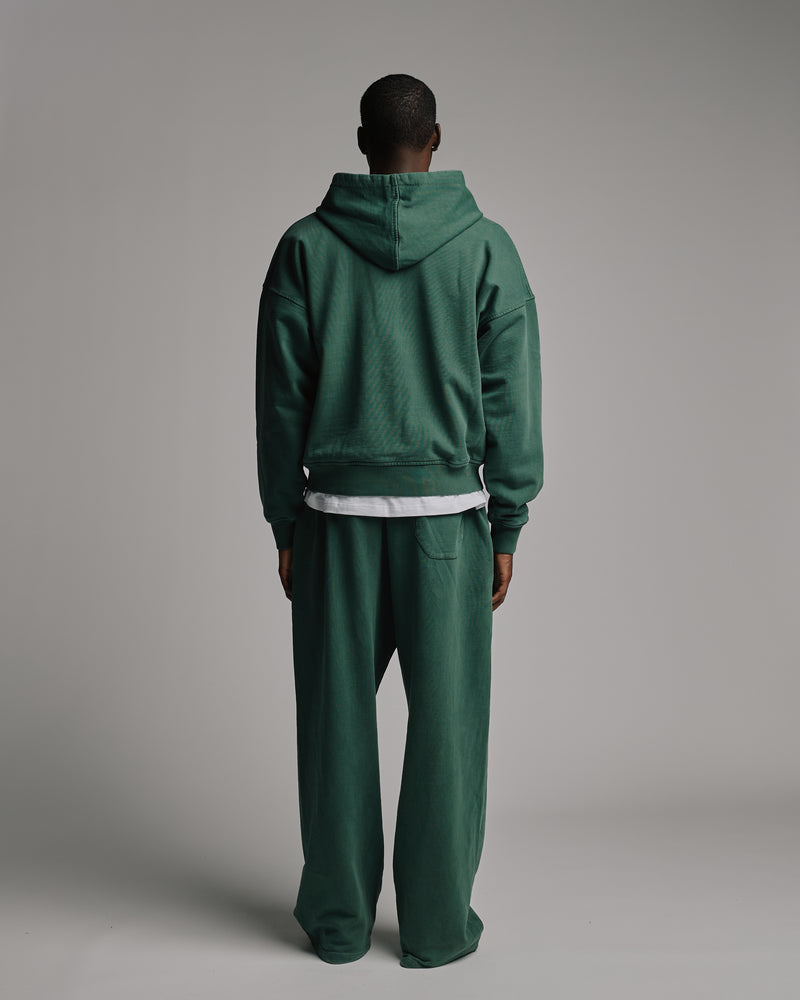 Thermal Lined Zip Hoodie - Vintage Green