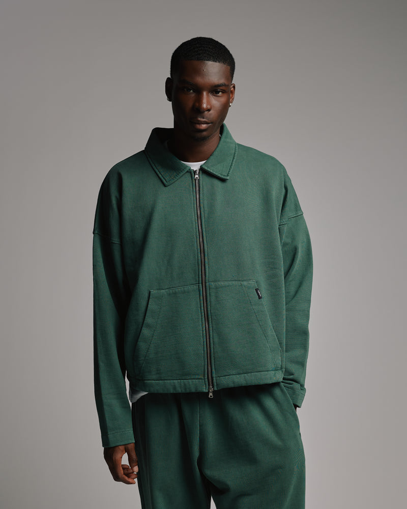 Collared Full Zip - Vintage Green