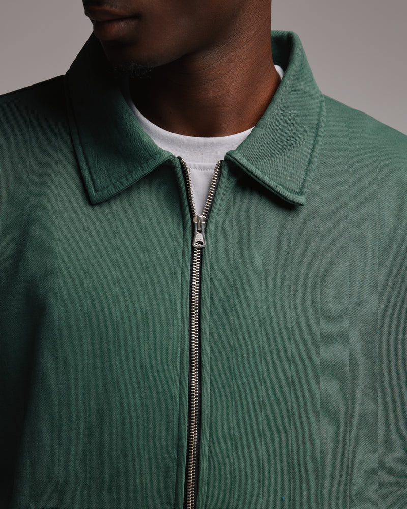 Collared Full Zip - Vintage Green