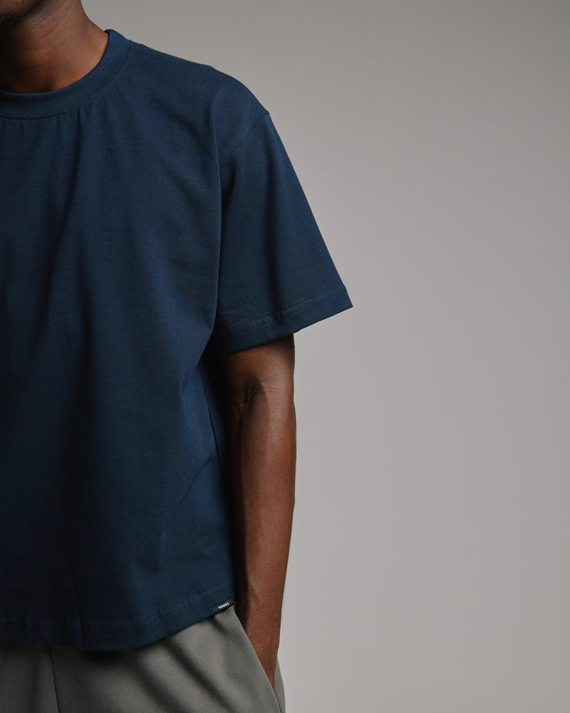 Cropped T-Shirt - Navy