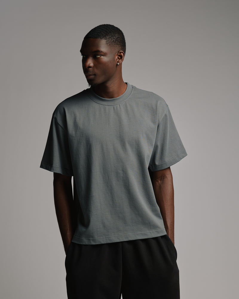 Drop Shoulder T-Shirt - Charcoal