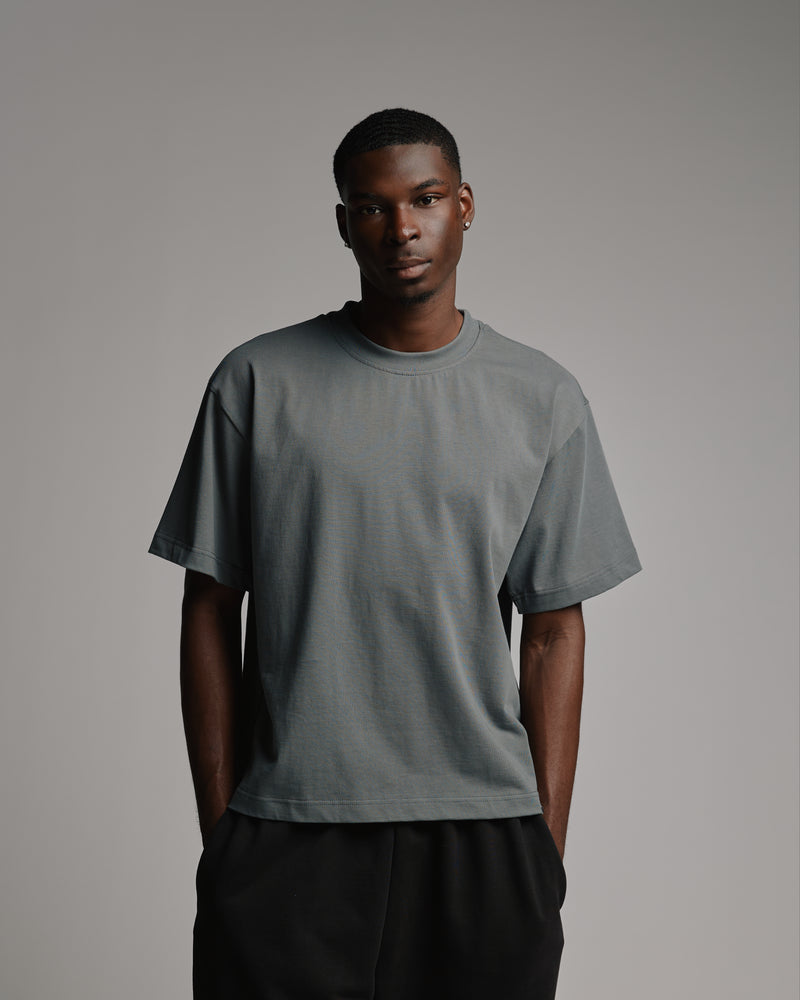 Drop Shoulder T-Shirt - Charcoal