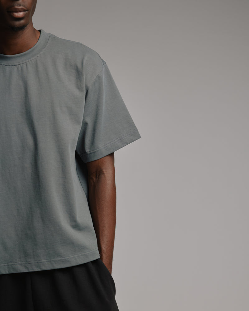 Drop Shoulder T-Shirt - Charcoal