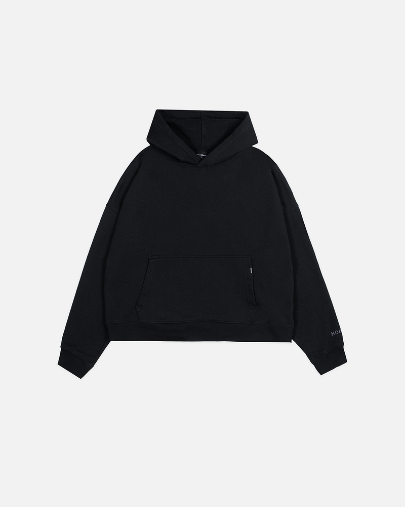 Hours x Saint Cropped Hoodie - Black