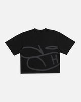 Hours x Saint Cropped T-Shirt - Black