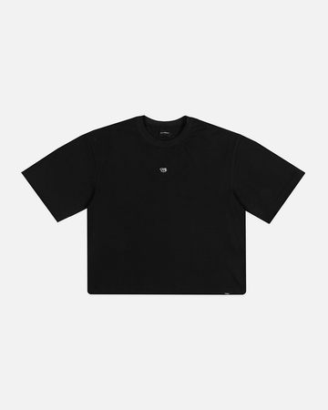 Hours x Saint Cropped T-Shirt - Black