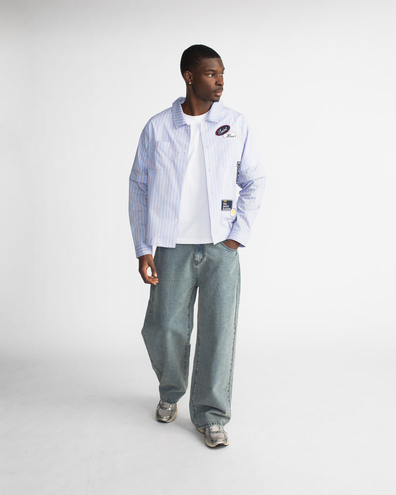 Hours x Saint Mechanic Shirt - Light Blue