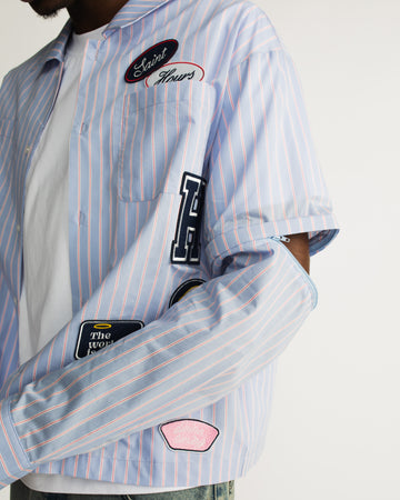 Hours x Saint Mechanic Shirt - Light Blue