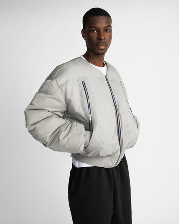 Hours x Saint Bomber Jacket - Silver