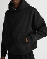 Hours x Saint Cropped Hoodie - Black