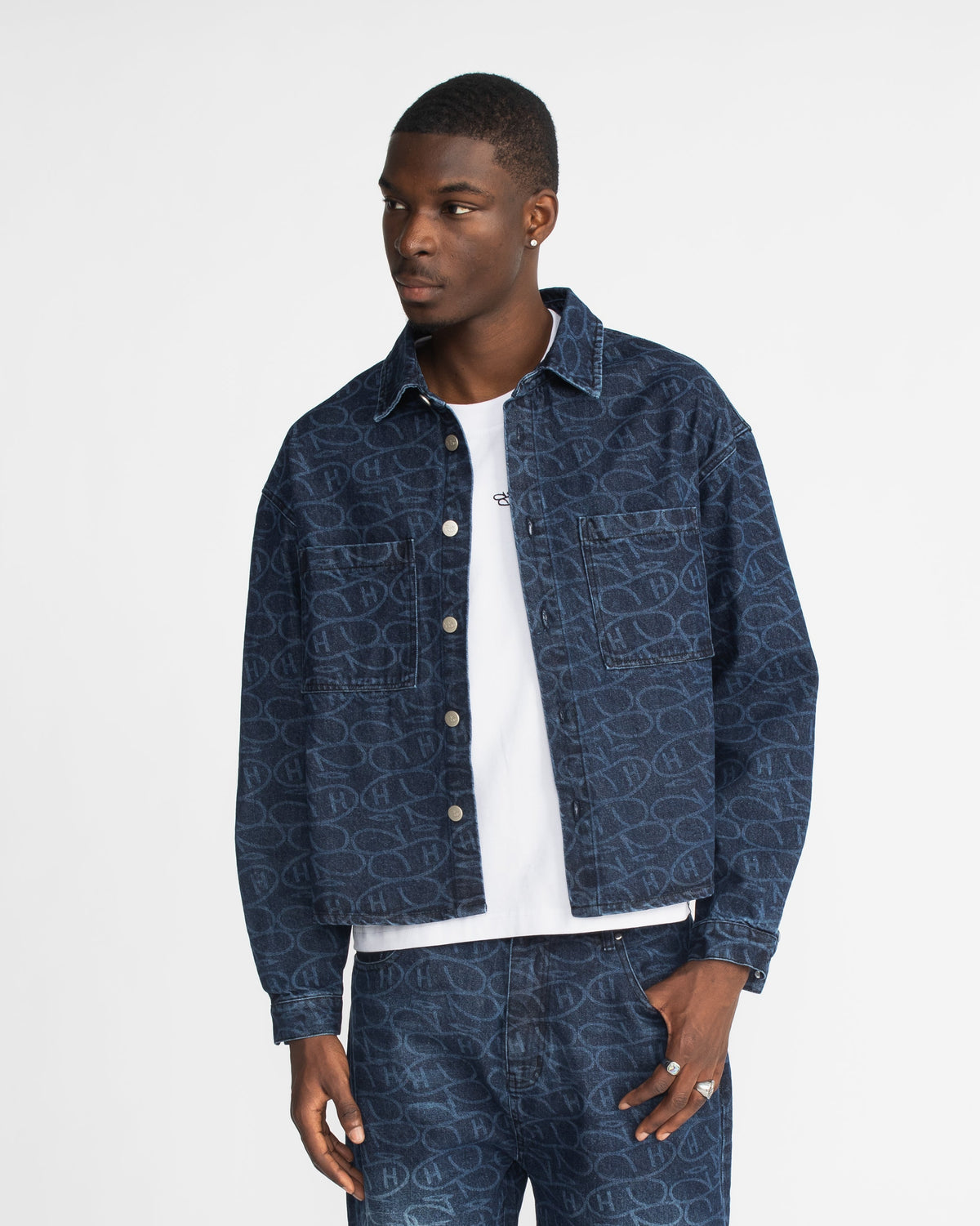 Hours x Saint Denim Overshirt - Blue