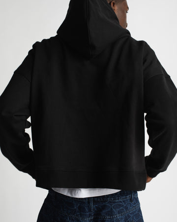 Hours x Saint Cropped Hoodie - Black