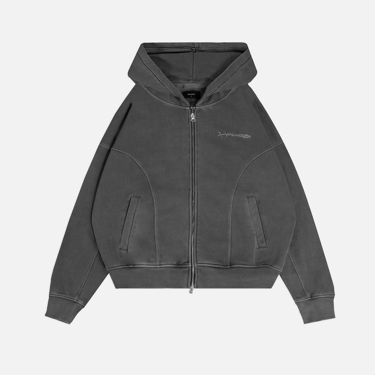 Signature Zip Hoodie - Vintage Grey