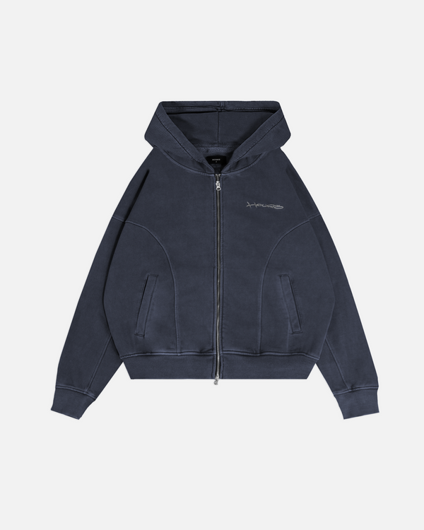 Signature Zip Hoodie - Vintage Navy