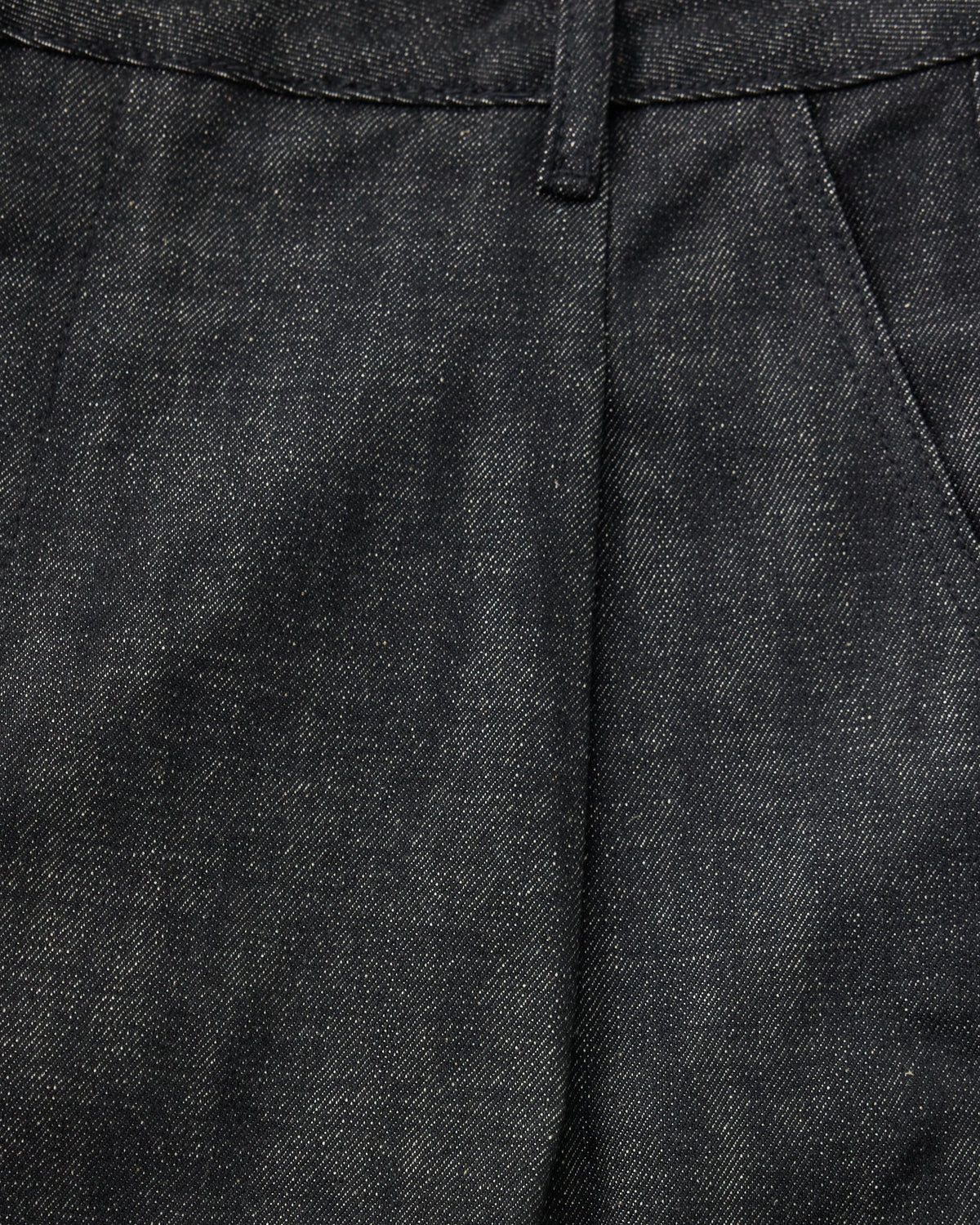 Raw Denim Shorts - Black