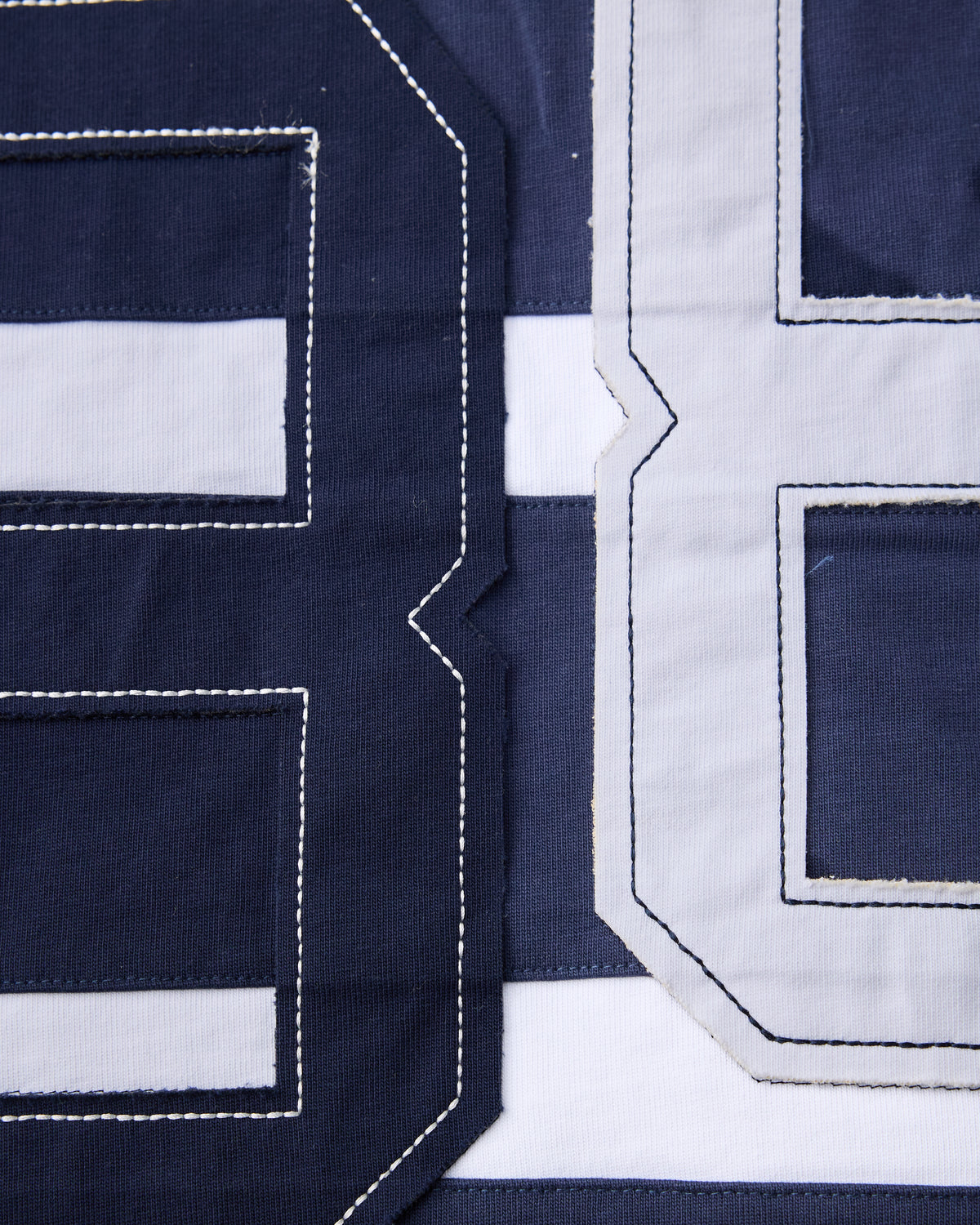 Cropped Rugby Shirt - Navy Blue