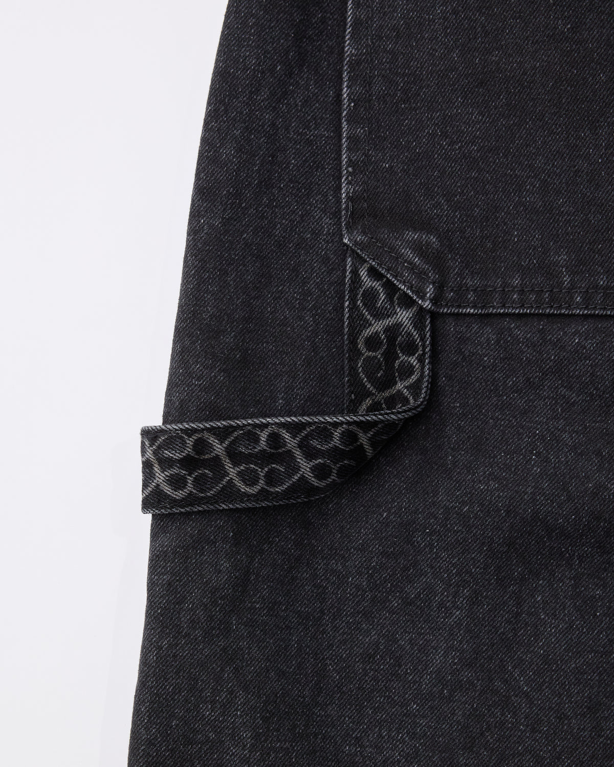 Baggy Denim Shorts - Washed Black