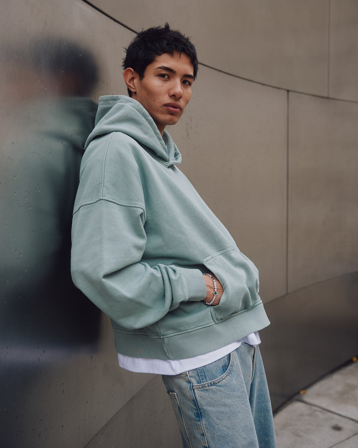 Cropped Hoodie - Vintage Sage