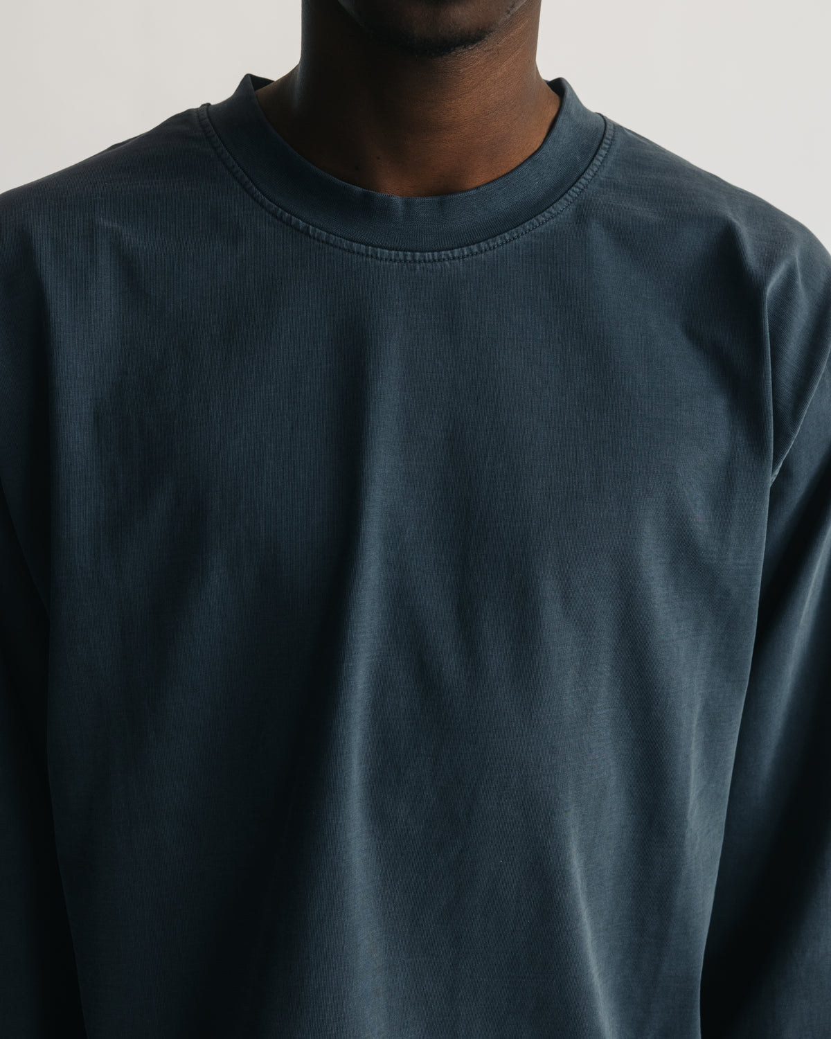 Cropped Long Sleeve - Vintage Navy