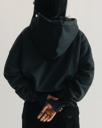 Diagonal Weave Hoodie - Vintage Black