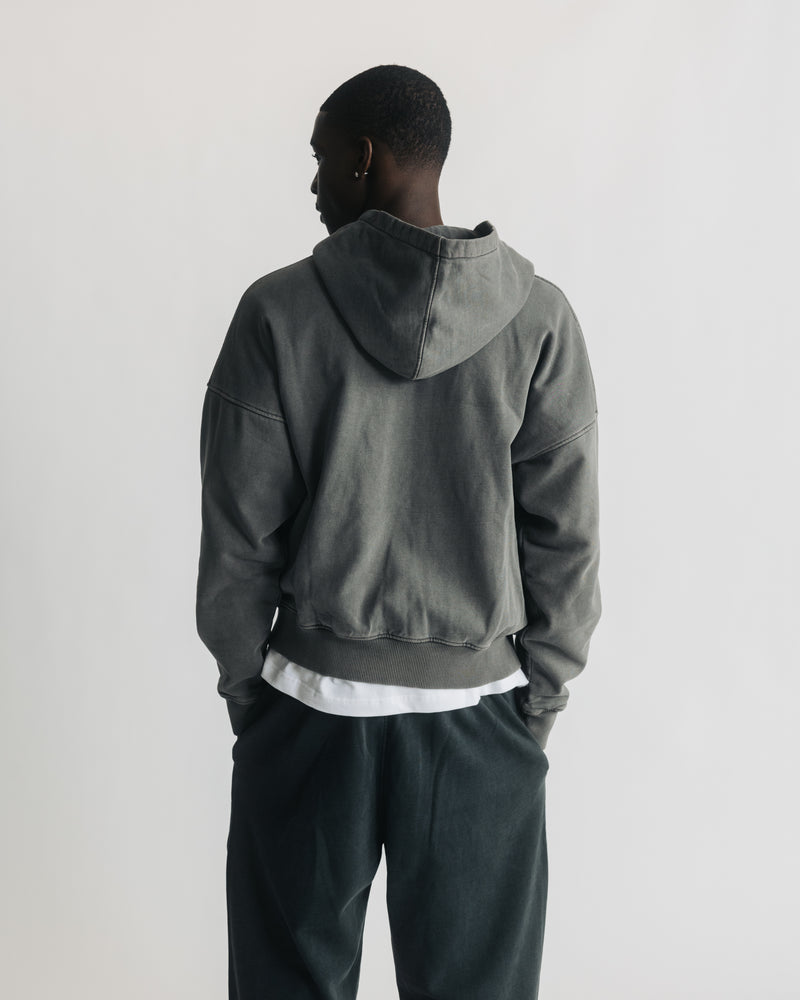 Thermal Lined Zip Hoodie - Vintage Grey