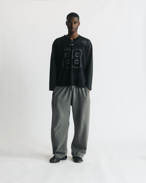 Hours Longsleeve Football Jersey - Black