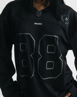 Hours Longsleeve Football Jersey - Black