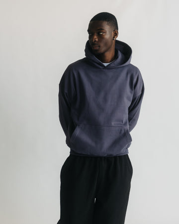 Drop Shoulder Hoodie - Midnight