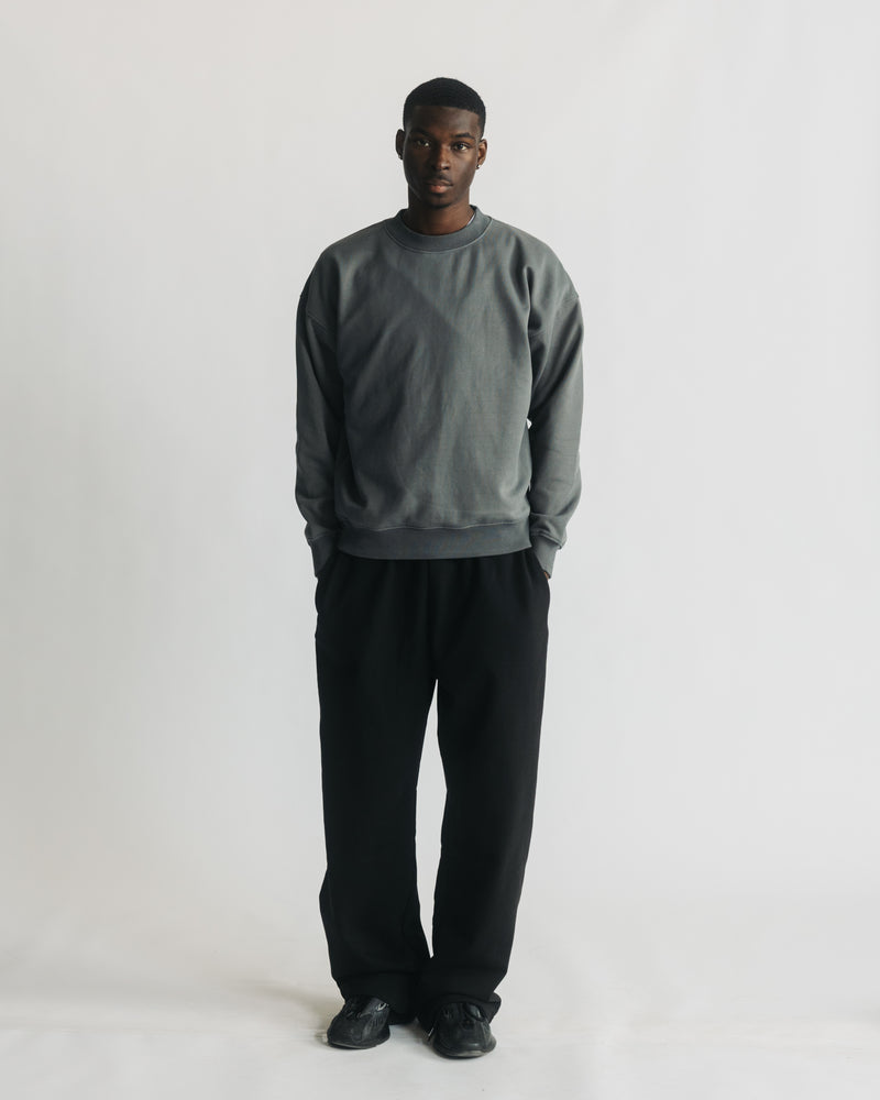 Drop Shoulder Crewneck - Charcoal