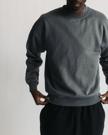 Drop Shoulder Crewneck - Charcoal